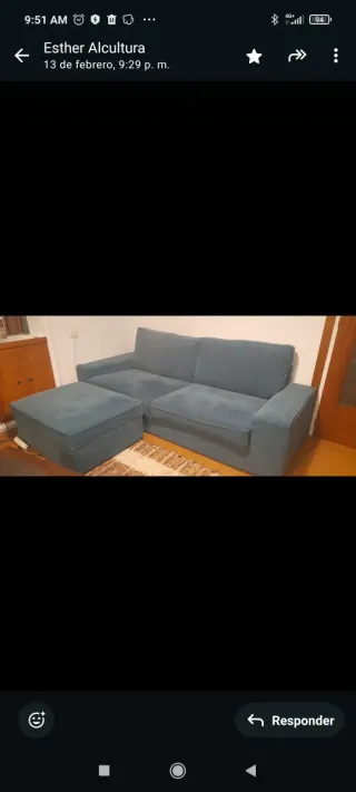 Sofá Kivik 3 plazas Tallmyra azul