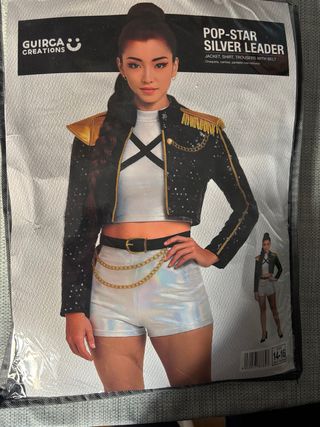 Disfraz Kpop Pop-Star Silver Leader Talla 14-16
