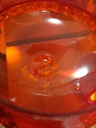 Bombonera in Cristallo di Murano Rosso Intenso