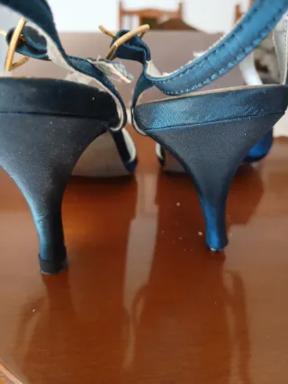 Zapatos de fiesta Eferri Shoes dorados y azules