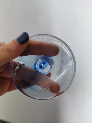 Taça de sobremesa floral azul degradê da Rastal