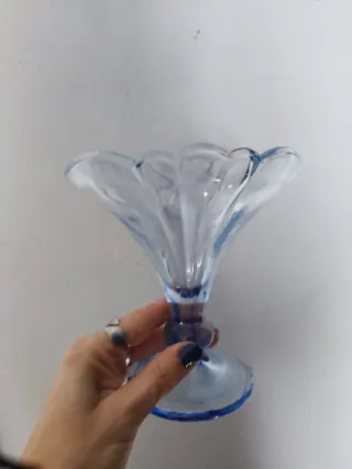 Taça de sobremesa floral azul degradê da Rastal