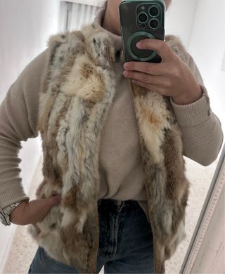 Chaleco de pelo multicolor