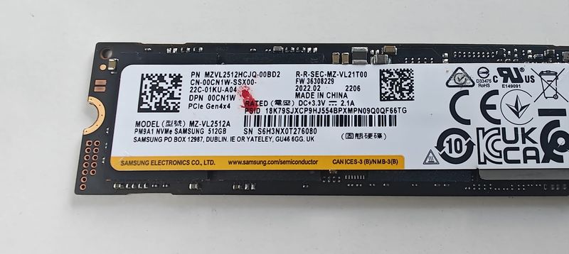 Disco M.2 NVME Samsung 980 PRO 512GB - Ocasion! afbeelding 2