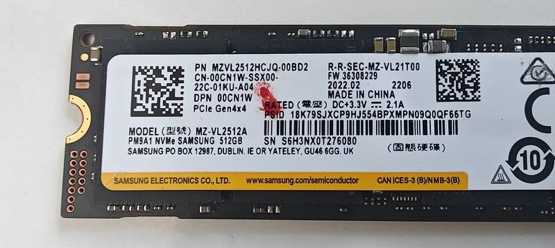 Disco M.2 NVME Samsung 980 PRO 512GB - Ocasion! afbeelding 4