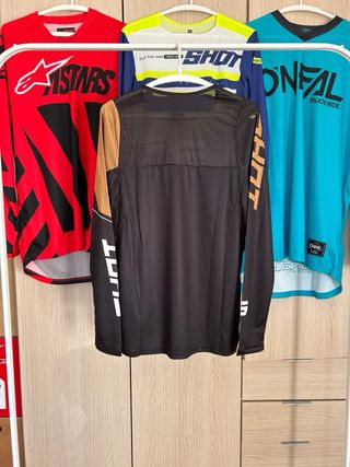 Camiseta Motocross SHOT Negra y Marrón Talla M