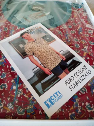 Pigiama uomo corto collo polo puro cotone