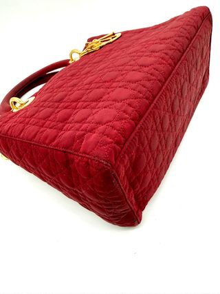 Bolso Lady Dior Vintage Rojo y Dorado
