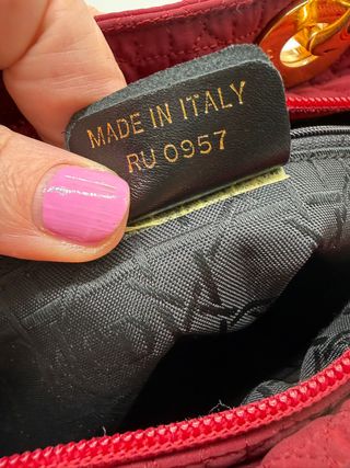 Bolso Lady Dior Vintage Rojo y Dorado