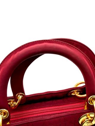 Bolso Lady Dior Vintage Rojo y Dorado