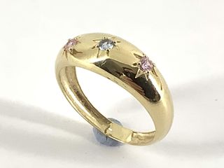 anillo oro 18k con piedra con circonita