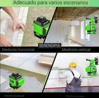 2 NIVELES LASER 4D 16 LÍNEAS TRÍPODE Y ACCESORIOS.