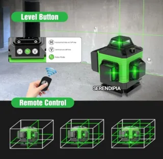 NIVEL LASER 4D 16 LÍNEAS 360° MAS ACCESORIOS.