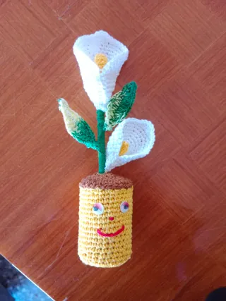 Planta de crochet decorativa