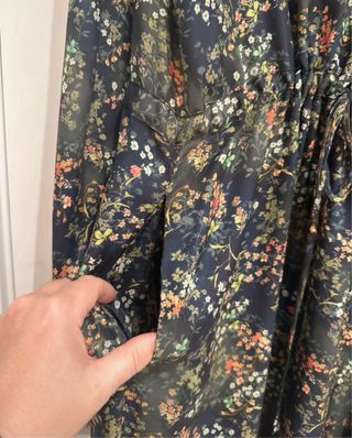 Vestido largo flores Zara T. M nuevo con etiqueta