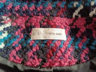 Abrigo Sfera Lana Multicolor Talla M