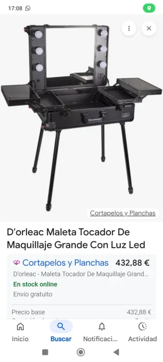 Maletín Tocador Espejo y Luces