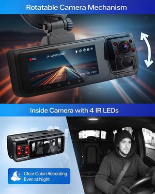 triple Dash Cam TrendVision Phantom 3CH GPS