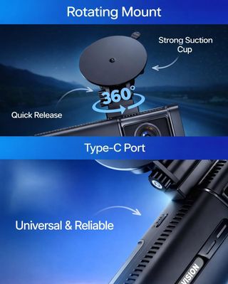 triple Dash Cam TrendVision Phantom 3CH GPS