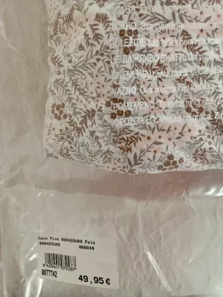 Saco capazo/cuco jané floral rosa