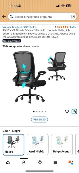 Gratis | Silla de oficina ergonómica negra