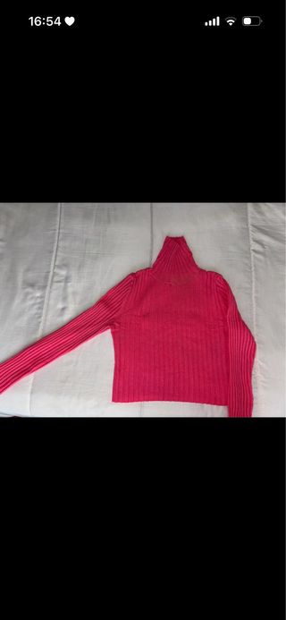 Jersey rosa de cuello alto