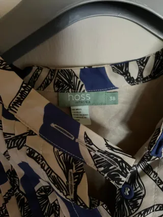 Vestido Hoss Intropia azul y blanco