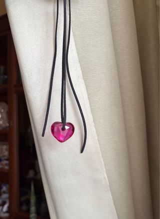 Choker Swarovski cuore rosso oro