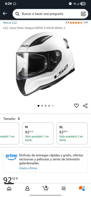 Casco Moto talla L