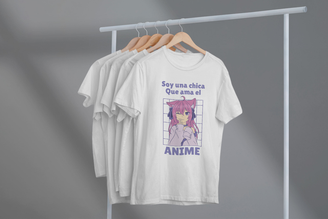 Camiseta Anime Chica 100%algodón