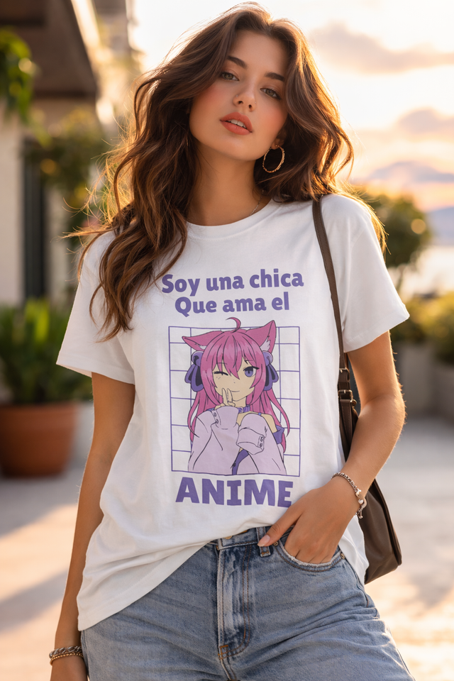 Camiseta Anime Chica 100%algodón