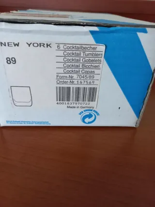 6 vasos whisky Schott Zwiesel.Sin estrenar