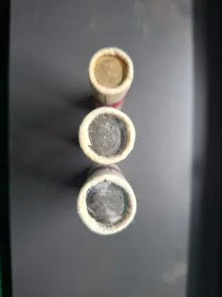 Cartuchos monedas 1, 5, 25 pesetas 19-12-75