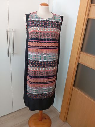 Vestido estampado XL multicolor