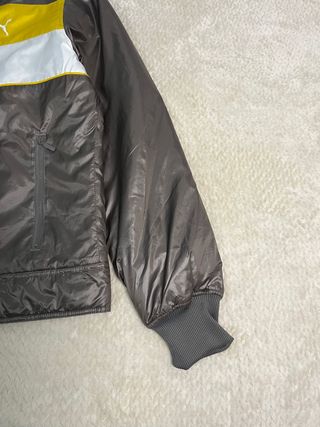 Puma Cazadora Plumas Gris y Amarilla Talla L