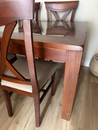 Conjunto de mesa de comedor extensible y sillas