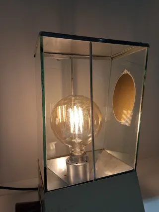 Lampada vintage vetro e metallo