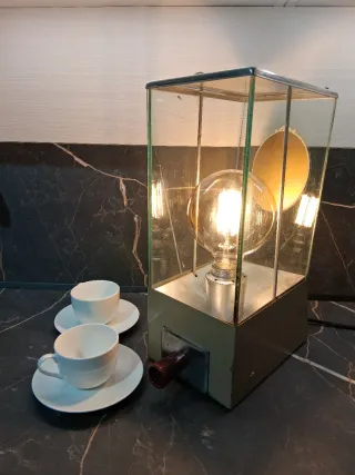 Lampada vintage vetro e metallo