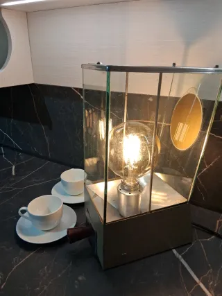Lampada vintage vetro e metallo