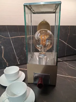 Lampada vintage vetro e metallo