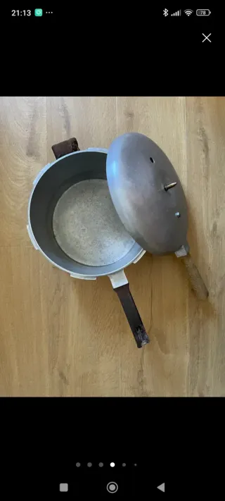 Olla a presión aluminio tiene muchos años