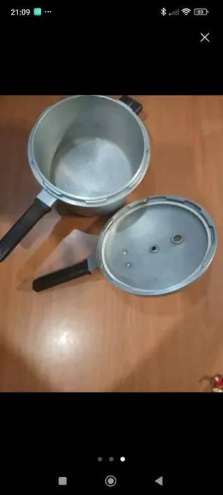 Olla a presión aluminio tiene muchos años