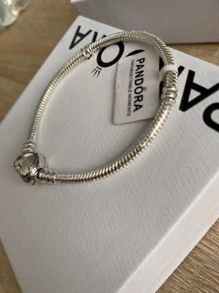 Pulsera Pandora Cierre Mickey Corazón Plata