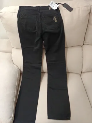 Pantalones rectos mujer negros