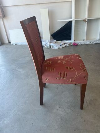 Sillas de comedor madera y tela