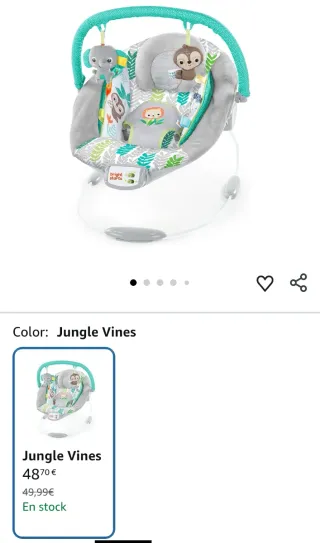 Bright Starts, Hamaca para bebés Jungle Vines