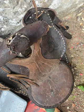 Montura de cuero para caballo