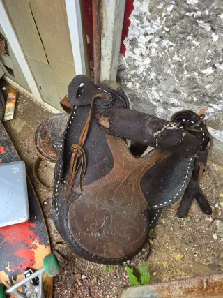 Montura de cuero para caballo