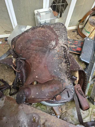 Montura de cuero para caballo