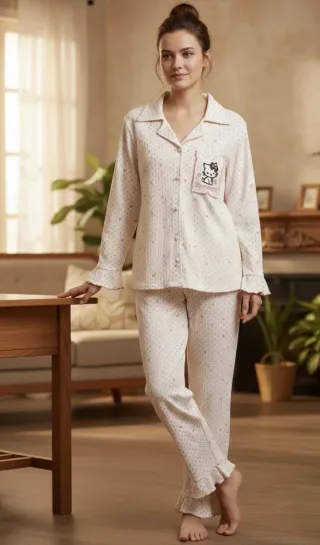 Pijama azul mujer Hello Kitty